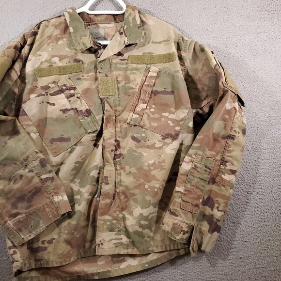 US ARMY Jacket Adult Medium Green Beige Camouflage‎ FR Combat Uniform Coat - Picture 6 of 12